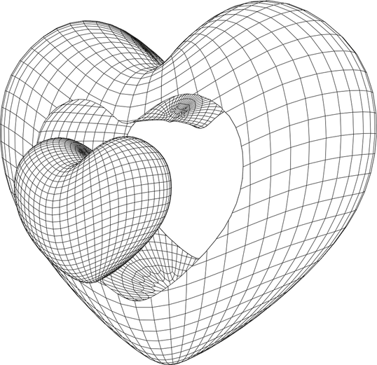 3D Y2K Mesh Hearts